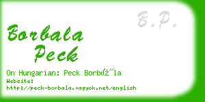 borbala peck business card